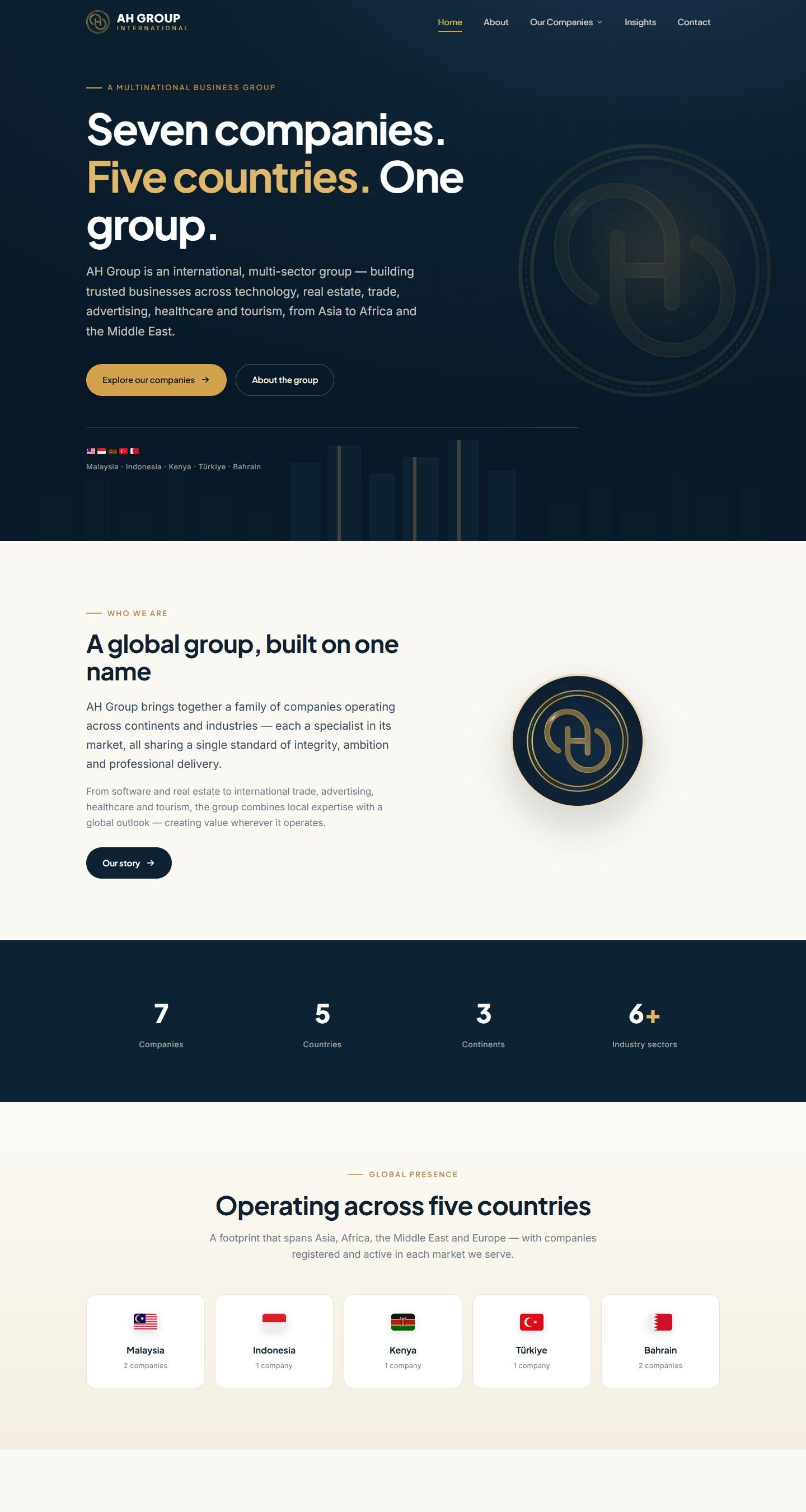 AH Group — homepage