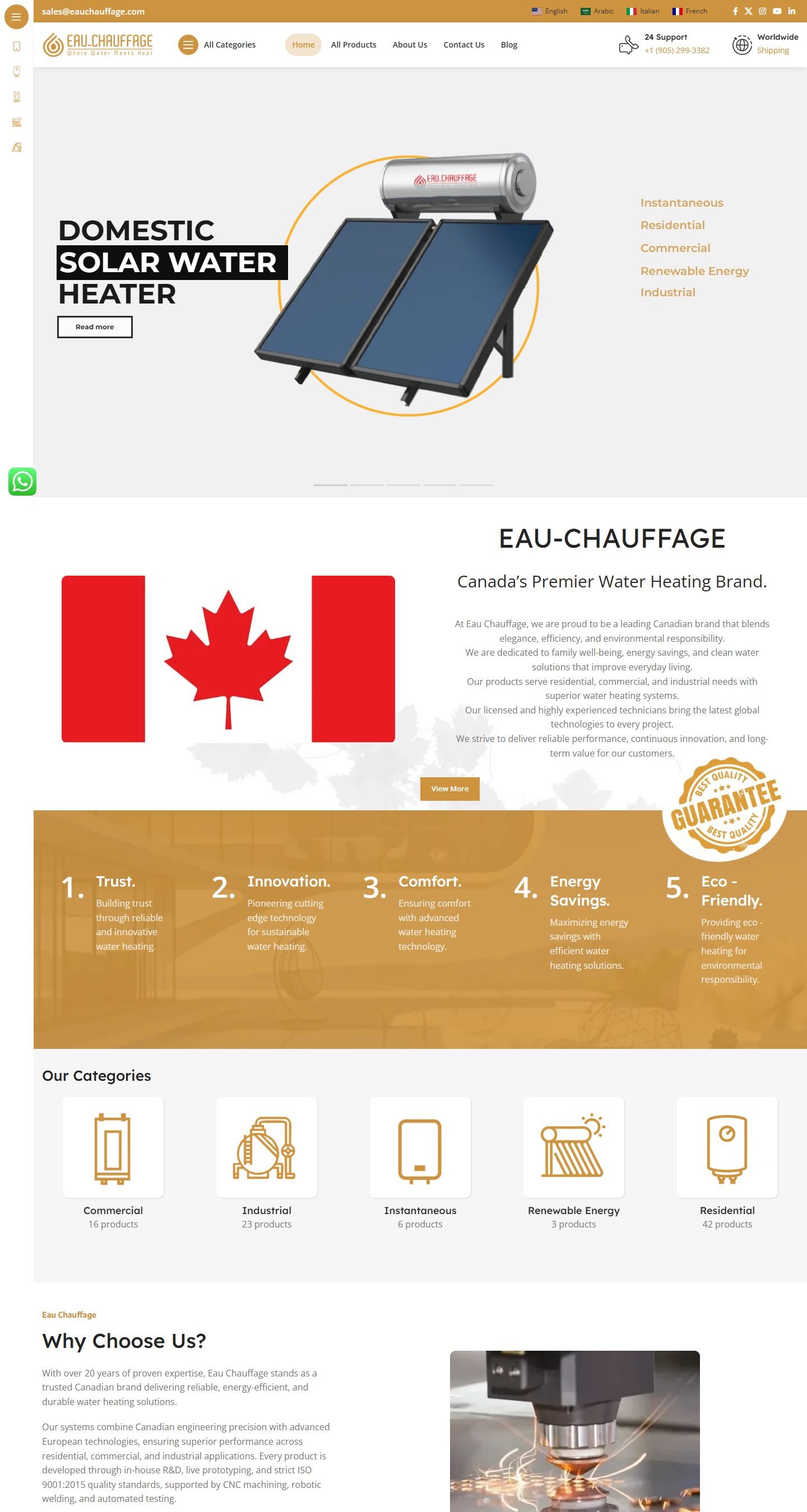 Eau Chauffage — homepage